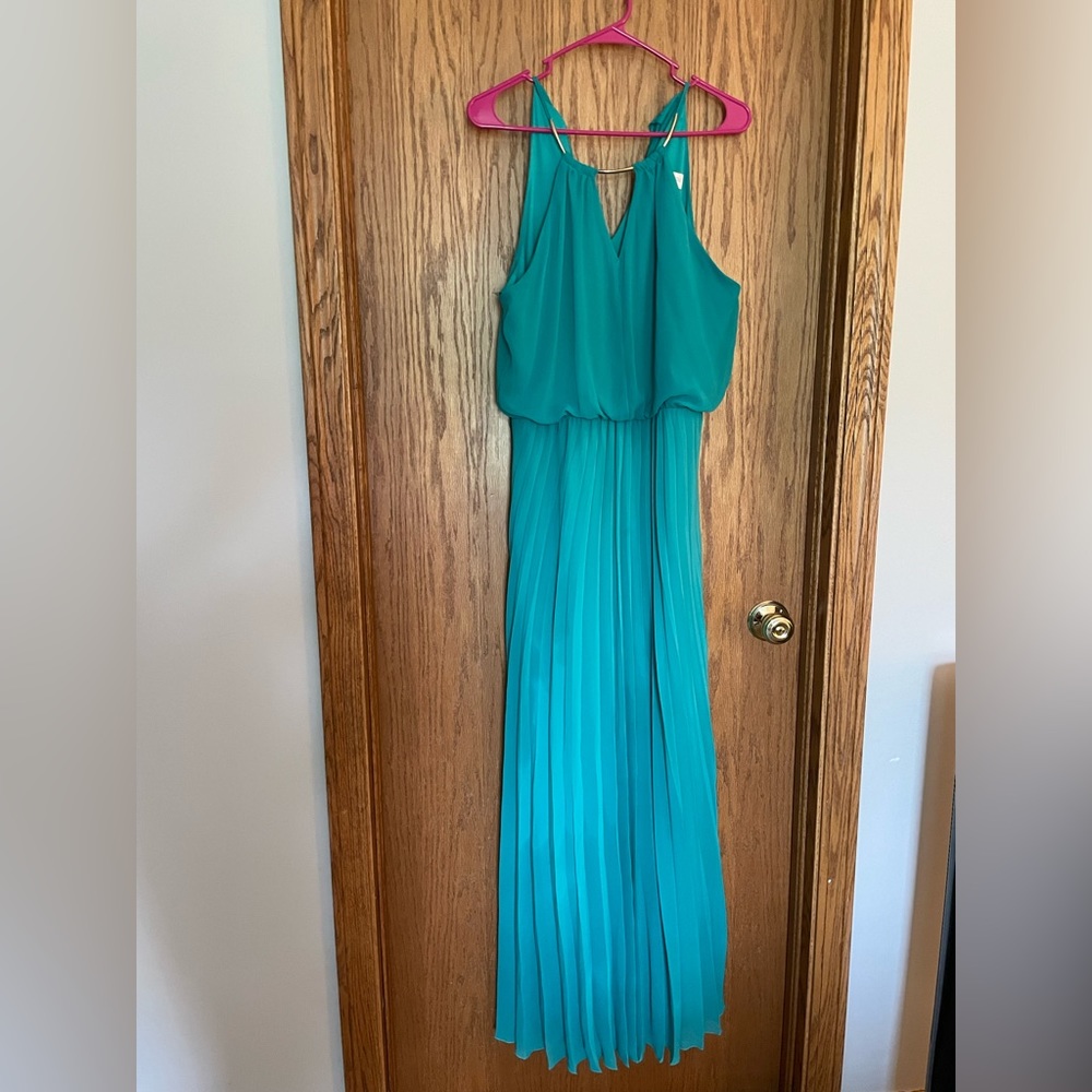 Long green dress